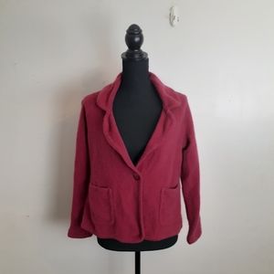 Pendleton Cardigan 100% Lamb's Wool Single Button Long Sleeved Pockets